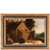 David Teniers the Younger, Contadino che mangia le cozze, oil on canvas