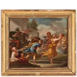 Bozzetto raffigurante il Trionfo di David by Giacomo del Pò, oil on canvas, offered Mar 2024