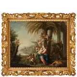 Paolo Anesi, Riposo nella fuga in Egitto, oil on canvas