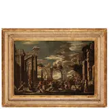 Giovanni Ghisolfi, Capriccio con scena biblica, oil on canvas