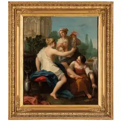 Giuseppe Bartolomeo Chiari, Betsabea al bagno / Susanna e i vecchioni, oil on canvas