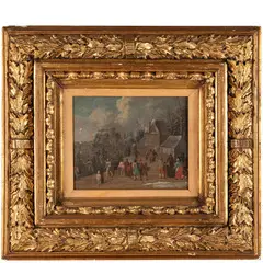 Thomas Heeremans, Paesaggio invernale, oil on canvas