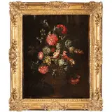 Andrea Scacciati II, Fiori in un vaso di metallo, oil on canvas