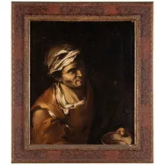 Pietro Bellotti, Ritratto d'uomo con ciotola, oil on canvas