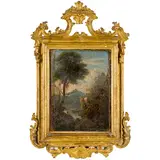 Pietro Montanini, Paesaggio, oil on canvas applicata on panel