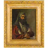 Gaetano Spinelli, Uomo di Barbagia Desulo Gennargentu, oil on canvas applicata on compensato