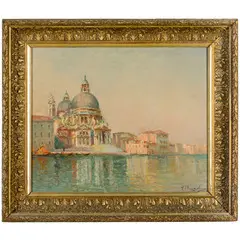 Bologna, 1859 - Venezia, 1944 / Veduta di Venezia, la Chiesa della Salute / Firmato E Brugnoli in basso a destra by Emanuele Brugnoli, oil on canvas, offered Mar 2024
