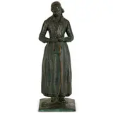 Giuseppe Siccardi, Asti, 1899 - Torino, 1993 / Lavorando a maglia / Firmato G Siccardi e datato 1946 sulla base, bronze