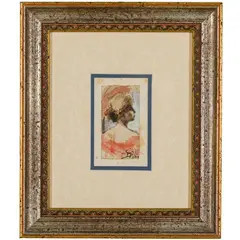 Felix Gogo, Belgio, 1872 - 1953 / Ritratto femminile / Firmato Gogo e datato 1898 in basso a destra, mixed media on paper