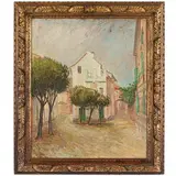 Raffaele Collina, Faenza, 1899 - Campo ligure, 1968 / Piazzetta a Spotorno / Firmato Collina in basso a sinistra, oil on panel