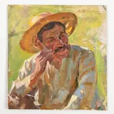 Karp Demjanovich Trokhimenko, Sushany, 1885 - Kyiv, 1979 / Ritratto di contadino / Firmato K Trokhimenko e datato 60 in alto a destra