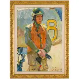 Zakromskove, 1922 - Kiev, 1994 / Aviatore / Firmato M Belsky in basso a destra by Mykhaylo Gavrilovich Belsky, oil on cardboard, offered Apr 2024