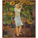 Grigory Andriyovich Shponko, Balki, 1926 - 2005 / La raccolta dei girasoli / Firmato G Shponko in basso a sinistra, oil on canvas