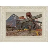 Lisichansk, 1918 - 1992 / Miniera / Firmato Chernikov sul retro by Volodymir Mykhaylovich Chernikov, oil on cardboard, offered Apr 2024