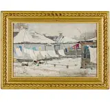 Tokarevo, 1928 - 2017 / Scorcio di villaggino innevato by Olexiy Pavlovich Solodovnikov, oil on canvas, offered Apr 2024