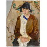 Igor Dmitrievich Vieru, Chernolevka, 1923 - 1983 / Pastore in meditazione / Firmato Vieru in basso a sinistra, oil on canvas