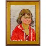 Oleksandr Mykhailovich Lopukhov, Gorodnya, 1925 - Kyiv, 2009 / Ragazza uzbeka / Firmato A Lophukhov e datato 69 in basso a sinistra