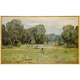 Andriy Ilyich Potapenko, Dniprovo-Kamyanka 1925 - 2011 / La raccolta del fieno, oil on canvas
