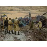 Petro Stepanovych Sulimenko, Krasnodar, 1914 - 1996 / Alle porte di Berlino / Firmato P Sulimenko in basso a destra, oil on canvas