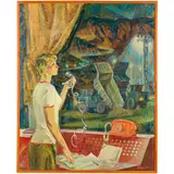 Feodosia, 1942 / Il turno di notte / Firmato V Repka e datato 80 in basso a destra by Vera Alexandrovna Repka, oil on canvas, offered Apr 2024