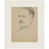 1921 - 1980 / Ritratto di uomo / Firmato Melentjev O G, Sverdlovsk sul retro by Oleg Germanovich Melentjev, pencil on paper, offered Apr 2024