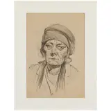 1921 - 1980 / Ritratto di signora / Firmato Melentjev O G, Sverdlovsk sul retro by Oleg Germanovich Melentjev, pencil on paper, offered Apr 2024