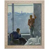 Nikolai Andreevich Psunenko, attivo a Mosca 1928 / Progetti per la città / Firmato N Psunenko in basso a sinistra, oil on canvas