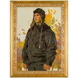 Odessa, 1925 - Kyiv, 1984 / Ritratto di carrista by Vadim Ivanovich Odainik, oil on cardboard, offered Apr 2024