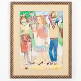 Viktor Zaretsky, Belopolye, 1925 - Kiev, 1990 / Una festa / Firmato Zaretsky e datato 86 in basso a destra, mixed media on paper