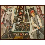 Odessa, 1927 - 1999 / Cantiere costruttivista / Firmato Vlasov in basso al centro by Volodymyr Grygorovych Vlasov, oil on canvas, offered Apr 2024