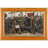 Aleksandr Burak, Sverdlovsk, 1921 - 1997 / Studio per il dipinto La fiducia non era giustificata! / Firmato A Burak e datato 55 in basso a destra, oil on cardboard