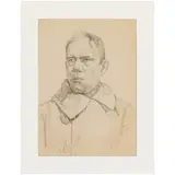 1921 - 1980 / Ritratto d'uomo / Firmato Melentjev O G, Sverdlovsk sul retro by Oleg Germanovich Melentjev, pencil on paper, offered Apr 2024