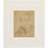 1921 - 1980 / Ritratto di bambino / Firmato Melentjev O G, Sverdlovsk sul retro by Oleg Germanovich Melentjev, pencil on paper, offered Apr 2024