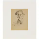 1921 - 1980 / Ritratto d'uomo / Firmato O Melentjev, Sverdlovsk sul retro by Oleg Germanovich Melentjev, pencil on paper, offered Apr 2024