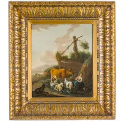 Abraham Begeyn, Paesaggio pastorale, oil on canvas
