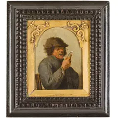 Jan Miense Molenaer, Contadino che legge una lettera, oil on copper