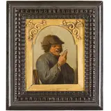 Jan Miense Molenaer, Contadino che legge una lettera, oil on copper