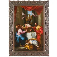 Cena in casa di Simone il fariseo by Benedetto Luti, oil on canvas, offered May 2024