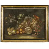 Natura morta con pappagallo by Tommaso Realfonso, oil on canvas, offered May 2024