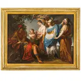Scena mitologica (Il giudizio di Paride?) by Giuseppe Santi, oil on canvas, offered May 2024