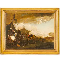 Accampamento militare by Philips Wouwerman, oil on canvas, offered May 2024