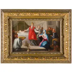 Presentazione di Gesù al tempio / Annunciazione by Francesco Minorello, oil on canvas, offered May 2024