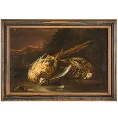 Felice Boselli, Coppia di nature morte con cacciagione, oil on canvas
