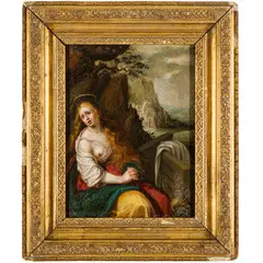 Jan van Balen, Maddalena penitente, oil on panel
