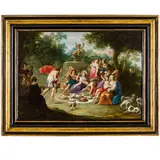 Frans Wouters, Allegro convivio, oil on panel