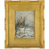 Emilio Borsa, Milano, 1857 - Monza, 1931 / Paesaggio invernale / Firmato Emilio Borsa in basso a destra, oil on panel
