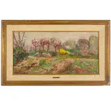 Carlo Aimetti, Bisuschio, 1901 - 1980 / Primi fiori, parco di Lambrate / Firmato Carlo Aimetti e datato 960 in basso a sinistra