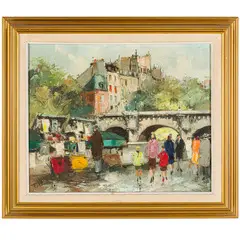 Fernand Claver, Parigi, 1918 - 1961 / Parigi, Lungo Senna / Firmato F Claver in basso a sinistra, oil on canvas