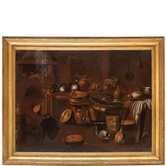 Gian Domenico Valentini, Scena di cucina, oil on canvas