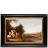Il ritrovamento di Mosè / Firmato e datato in basso a sinistra: C. WILLARTS 1645 by Cornelis Adamsz Willaerts, oil on panel, offered Jun 2024